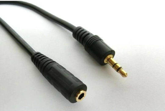 Aculine 3,5mm Klinkenkabel Male - 3,5mm Buchse Schwarz 10m AU-009