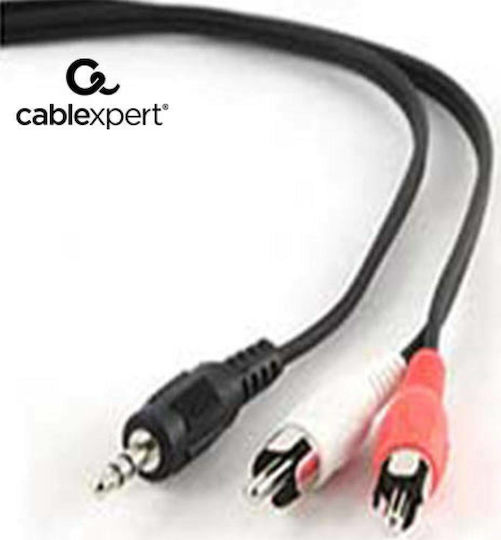 Cablexpert Καλώδιο Ήχου 3.5mm male - RCA male Μαύρο 5m CCA-458-5M