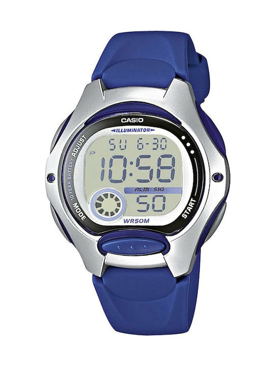 Casio Women's Watch Chronograph with Blue Rubbe...