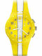 Swatch Swatch Γυναικείο Ρολόι Χρονογράφος Μπαταρίας με Κίτρινο Καουτσούκ Λουράκι