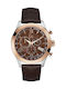 GC Watches Men's Watch 43mm Chronograph Battery with Brown Leather Strap