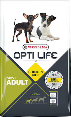 Versele Laga Opti Life Adult Mini 7.5kg Dry Food Grain & Gluten Free for Adult Dogs of Small Breeds with Chicken and Rice