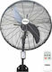 Colorato CLF-20WRC Industrieller Ventilator Wandhalterung 125W mit einem Durchmesser von 51cm mit Fernbedienung