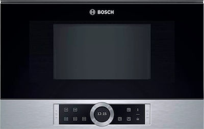Bosch Εντοιχιζόμενος Φούρνος Μικροκυμάτων 21lt Inox