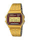 Casio Vintage Iconic Digital Uhr Batterie mit Gold Metallarmband