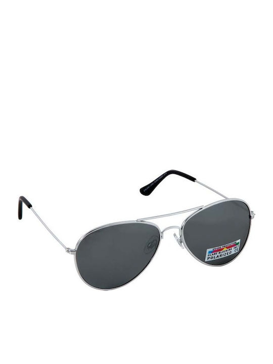 Eyelead Men's Sunglasses with Silver Metal Frame and Polarized Lens