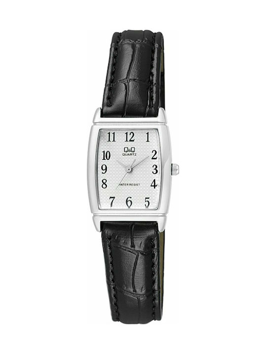 Q&Q Watch with Black Leather Strap Q881J304Y