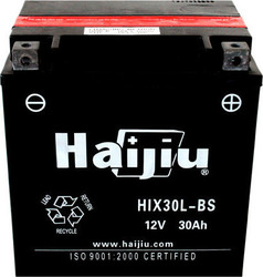 HaiJiu Motorradbatterie YTX30L-BS mit Kapazität 30Ah