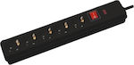 Telco 5-Outlet Power Strip with Surge Protection 1.5m Black