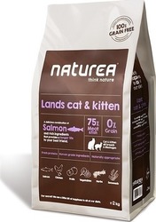 Naturea Lands Cat & Kitten Ξηρά Τροφή Γάτας με Σολομό 2kg