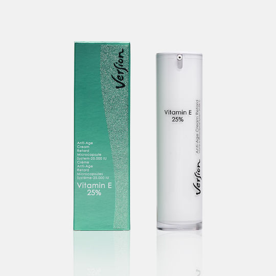 Version Vitamin E 25% 24-часов Нощен Крем За Лице За Хидратация Против Стареене И Възстановяване С Хиалуронова Киселина 50ml