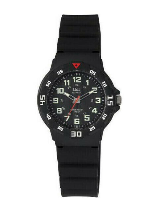 Q&Q Men's Watch 31mm Battery with Black Rubber ...