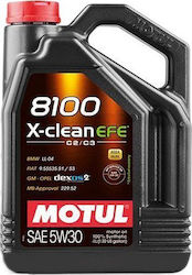 Motul 8100 X-Clean Synthetic Car Lubricant 5W-30 FE 4lt