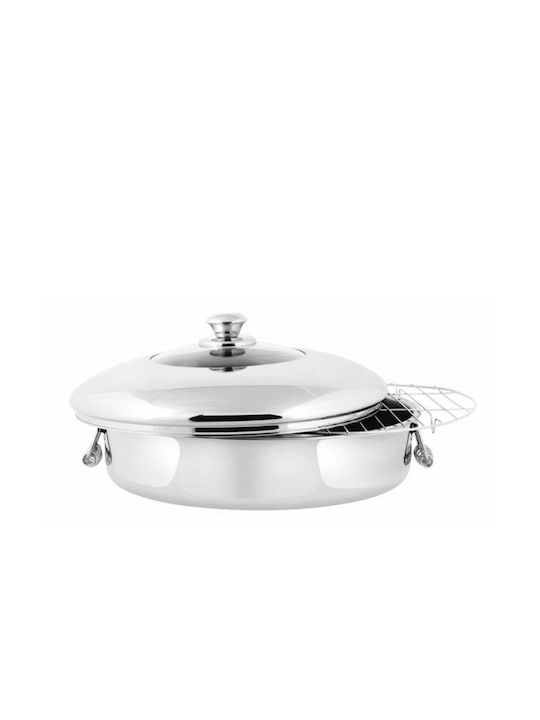 Dutch Oven Round Made of Stainless Steel with Grill 36x36cm 1pcs