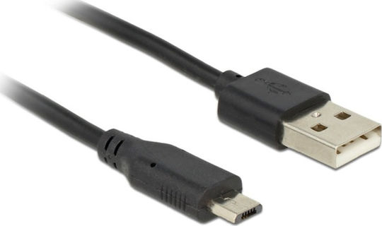 DeLock Regular USB 2.0 to micro USB Cable Μαύρο 1.5m (83272)