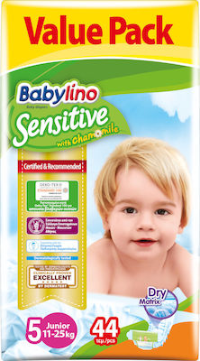 Babylino Sensitive Chamomile Πάνες με Αυτοκόλλητο No. 5 για 11-25kg 44τμχ