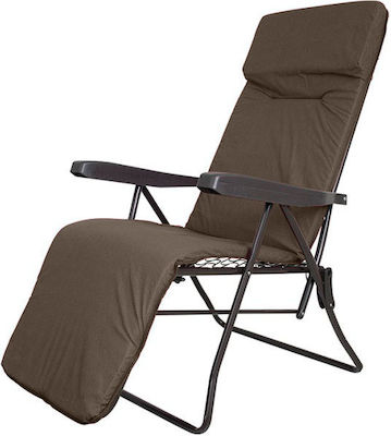 Escape Lounger-Armchair Beach with Recline 6 Slots Brown