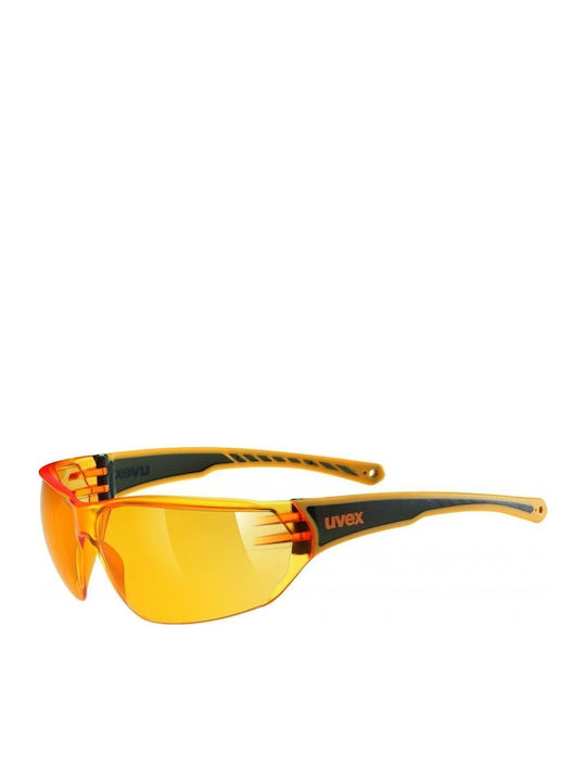 Uvex Sportstyle 204 Ανδρικά Γυαλιά Ηλίου με Πορτοκαλί Κοκκάλινο Σκελετό και Πορτοκαλί Καθρέφτη Φακό 5305253112