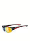 Uvex Men's Sunglasses with Black Plastic Frame and Orange Mirror Lens S5306042316