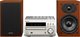 Ηχοσύστημα 2.0 D-M40 60W με CD Player Ασημί / Κερασιά