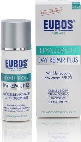 Eubos Hyaluron Repair & Protect Κρέμα Προσώπου Ημέρας με SPF20 για Ενυδάτωση, Αντιγήρανση & Ανάπλαση με Υαλουρονικό Οξύ & Βιταμίνη C 50ml