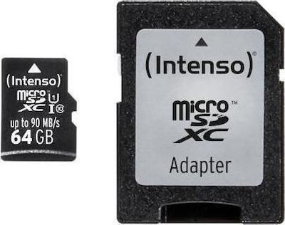 Intenso microSDXC 64GB Clasa 10 U1 UHS-I cu adaptor