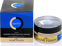 Olive Touch 24ωρη Κρέμα Προσώπου για Ενυδάτωση με Υαλουρονικό Οξύ & Χαβιάρι 50ml