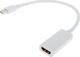 Aculine mini DisplayPort male - HDMI female (AD-001) Конвертор mini DisplayPort мъжки към HDMI женски Бял 1бр
