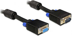 DeLock Кабел VGA мъжки - VGA женски Черен 5м (82566)