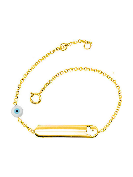 Gold children's identity bracelet K9