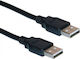 Powertech USB 2.0 Kabel USB-A-Stecker - USB-A-Stecker Schwarz 1.5m CAB-U015
