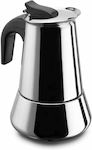 Pezzetti Steelexpress Espresso-Kanne 6 Cups Edelstahl Silber