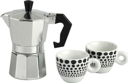 Espiel Stovetop Espresso Pot for 2Cups Silver