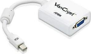 Aten mini DisplayPort male - VGA female (VC920) Convertor mini DisplayPort masculin în VGA feminin Alb 1buc