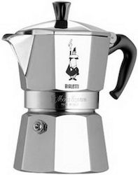Bialetti Moka Express Espressokocher für den Herd 1 Tasse Silber