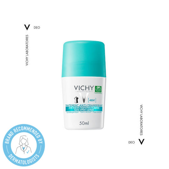 Vichy No White Marks & Yellow Stains Αποσμητικό 48h σε Roll-On 50ml