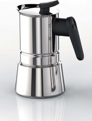 Pedrini Steelmoka 02CF038 Espresso-Kanne 6 Cups Edelstahl Silber