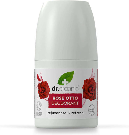 Dr.Organic Rose Otto Rose Otto Φυσικό Αποσμητικό σε Roll-On Χωρίς Αλουμίνιο 50ml