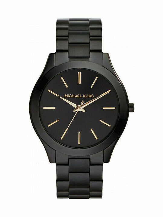 Michael Kors Runway Women's Watch with Black Metal Bracelet