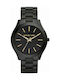 Michael Kors Slim Runway Watch with Black Metal Bracelet