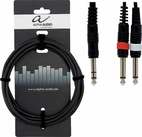 Alpha Audio Y-Cable 6.3mm - 2x 6.3mm 3m (190.105)
