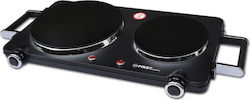 First Austria Ceramic Countertop Double Burner Black