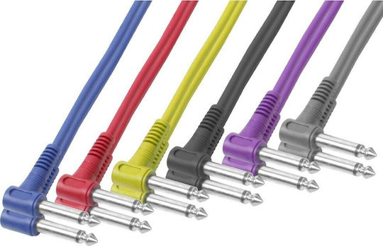 Power Dynamics Cable 6.3mm male - 6.3mm male 0.5m Multicolour 6pcs (CX96-05)
