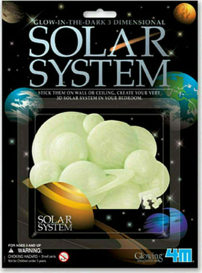 4M Детска стикерна за стена Стена Фосфоресциращи 3D Solar System