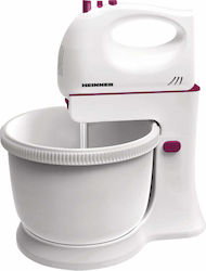 Heinner Μίξερ με Πλαστικό Κάδο 2.5lt Λευκό 300W