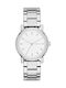 DKNY Soho Γυναικείο Ρολόι 34mm Μπαταρίας με Ασημί Μεταλλικό Μπρασελέ