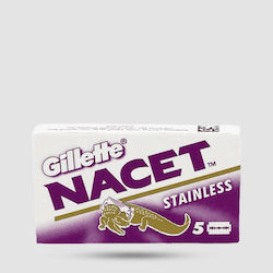 Gillette Nacet Stainless Replacement Blades 5pcs