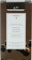 Korres Argan Oil Advanced Colorant Set Haarfarbe kein Ammoniak 4.77 Dark Chocolate 50ml