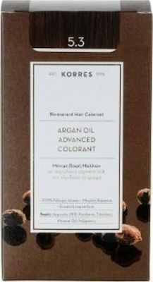 Korres Argan Oil Advanced Colorant 5.3 Καστανό Ανοιχτό Μελί