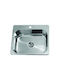 Gloria Pago Drop-In Sink Inox Satin W43xD54.5cm Silver